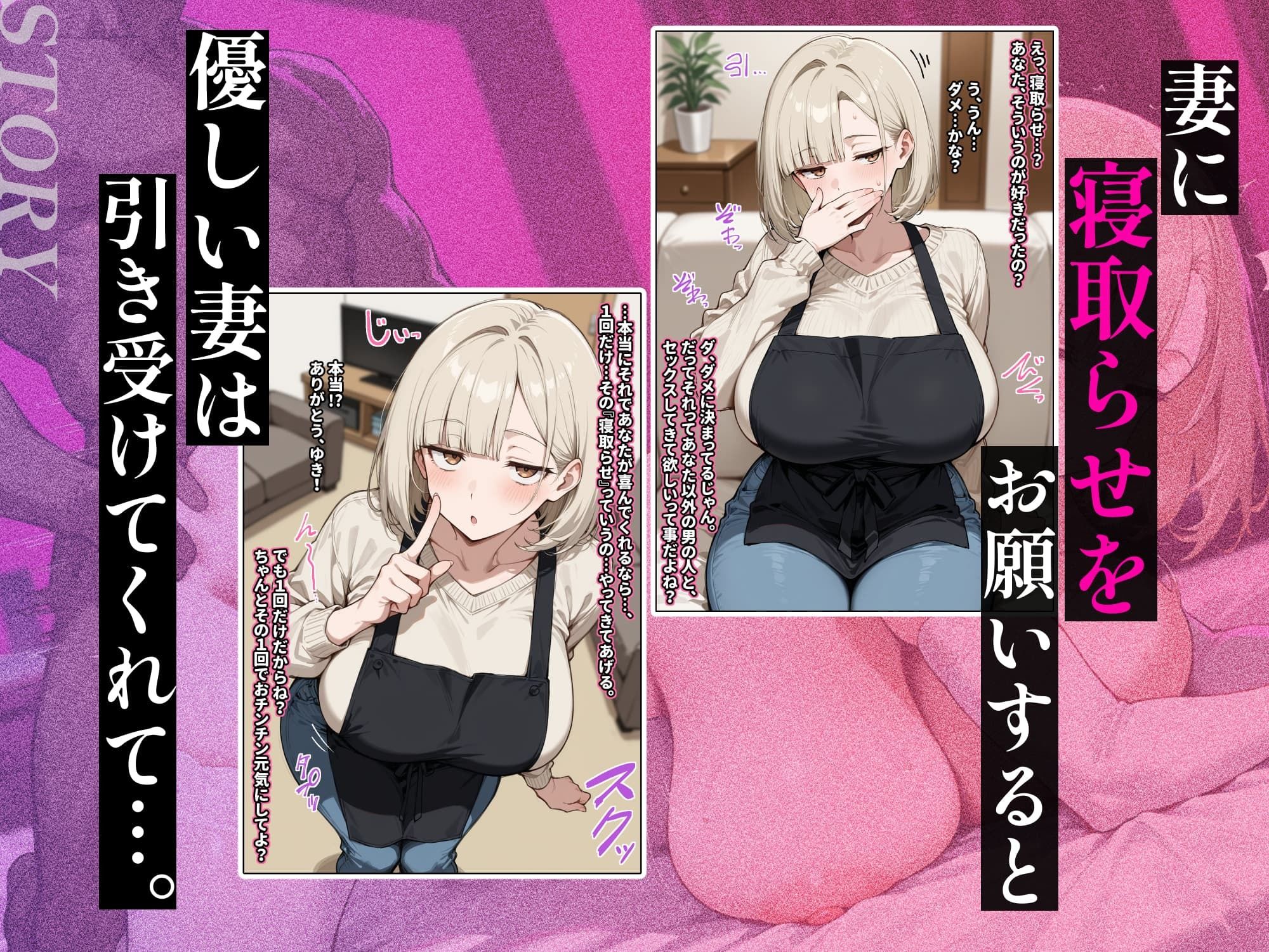 【セリフ付き】ジト目人妻を寝取らせたい〜妻が本当に寝取られるまで〜 サンプル5ページ目