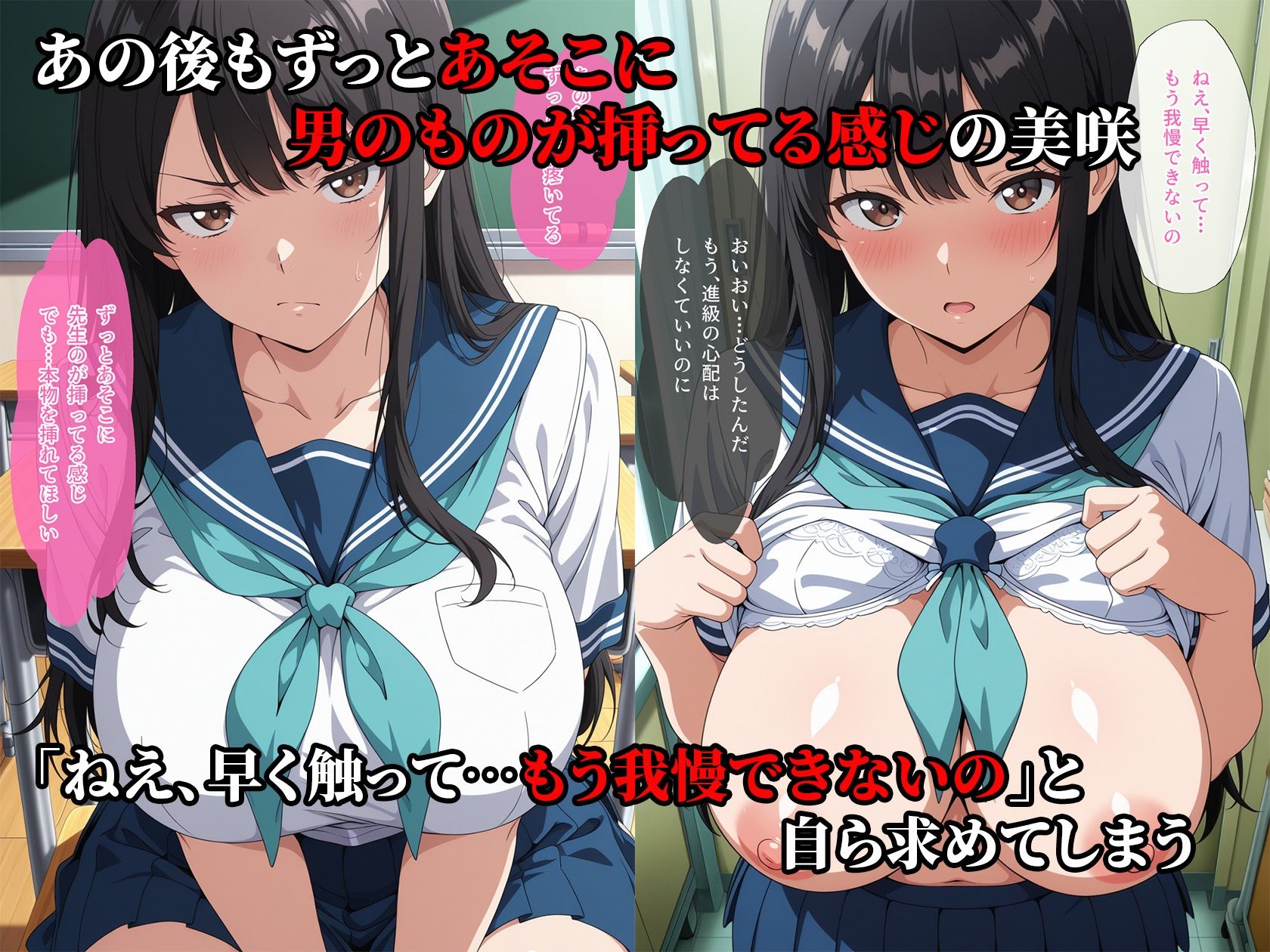 肉棒堕ち  〜成績優秀な巨乳J〇を遅刻を盾に完全に堕とす話〜 サンプル8ページ目