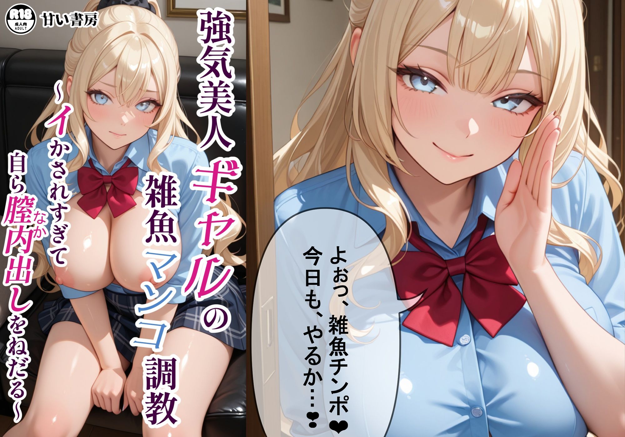強気美人ギャルの雑魚マンコ調教 〜イかされすぎて自ら中出しをねだる〜 サンプル1ページ目