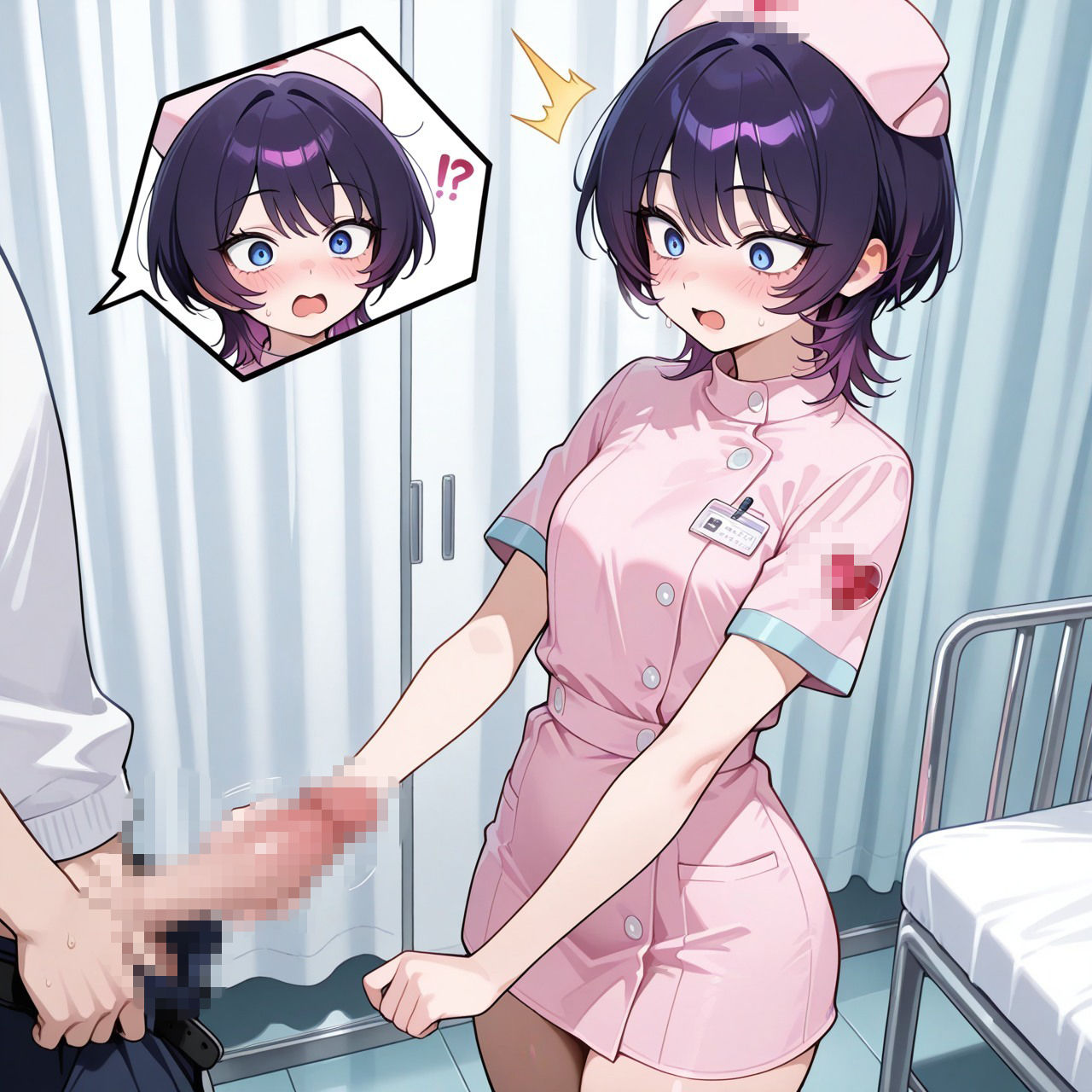 紫ショートちゃんの秘密のコスプレ撮影会 〜バニー・レースクイーン・巫女・ナース〜【R18 AI CG集】 サンプル9ページ目