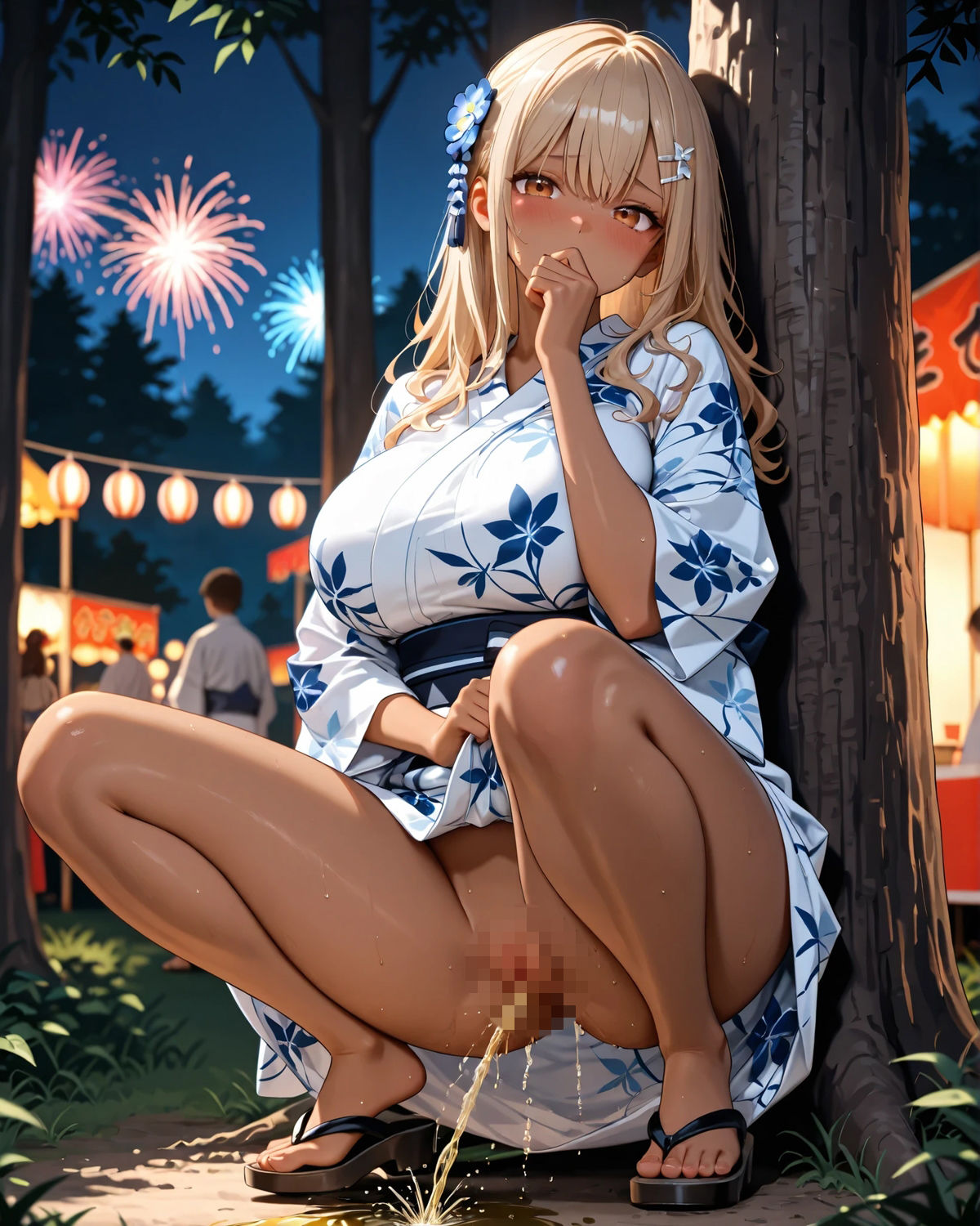 Summer Festival 〜花火とおしっこと〜 サンプル2ページ目