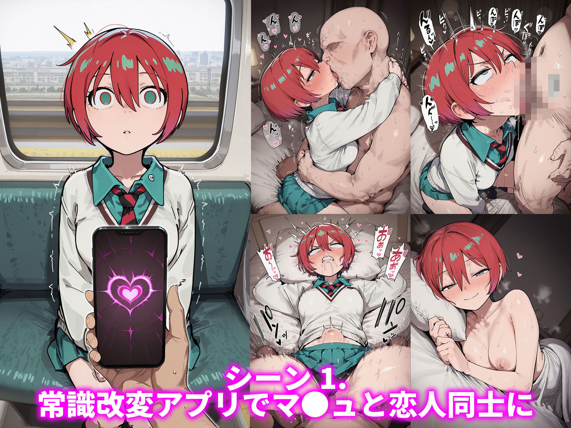 マ●ュと（常識改変アプリで孕ませてから）幸せな結婚がしたい サンプル2ページ目