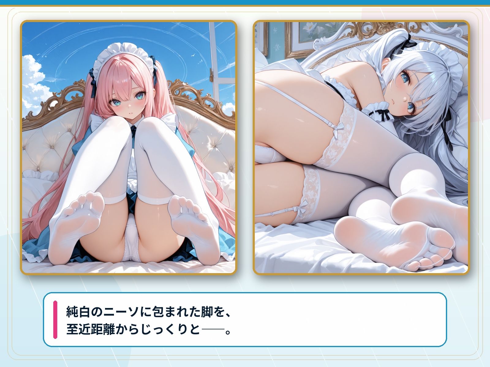 脚フェチ・コレクション Vol.1 白ニーソ ―10人の美少女が魅せる純白の足裏― サンプル1ページ目