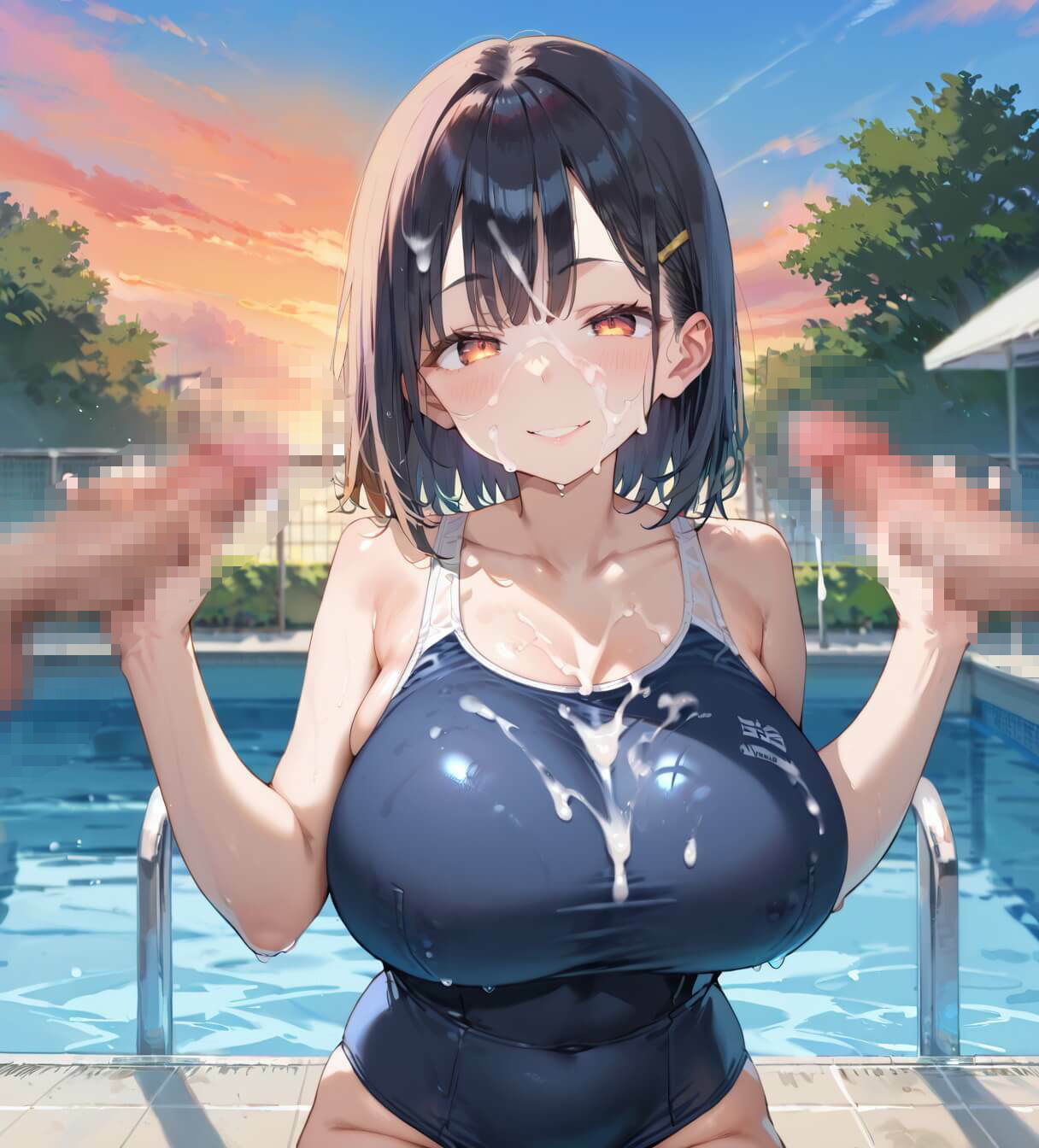 水着美女たちに、夕焼けバックに熱血指導！★360P サンプル4ページ目