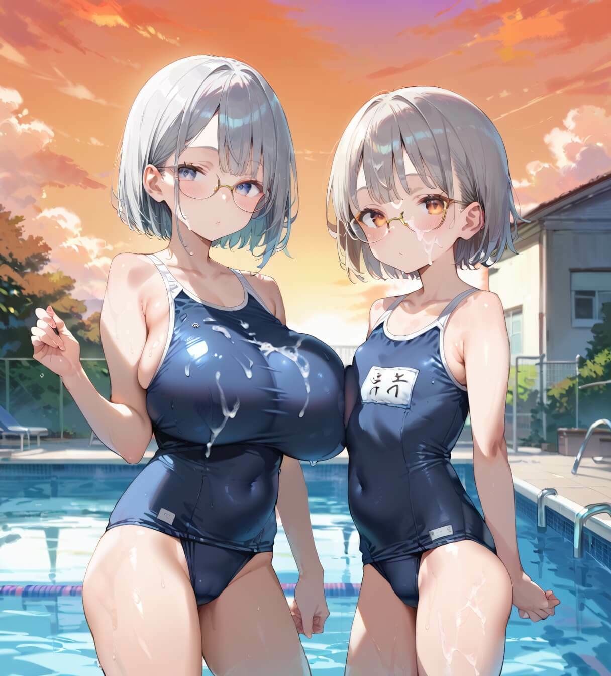 水着美女たちに、夕焼けバックに熱血指導！2★360P サンプル1ページ目