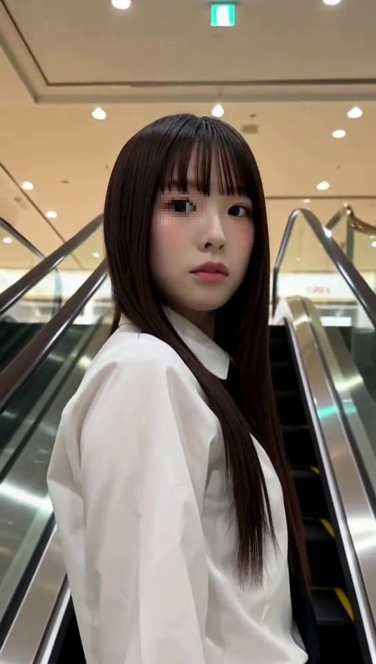 ［AI動画・スマホ特化］ エスカレータで見かけた可愛い子…やることやってるんだ…〇K編 サンプル3ページ目