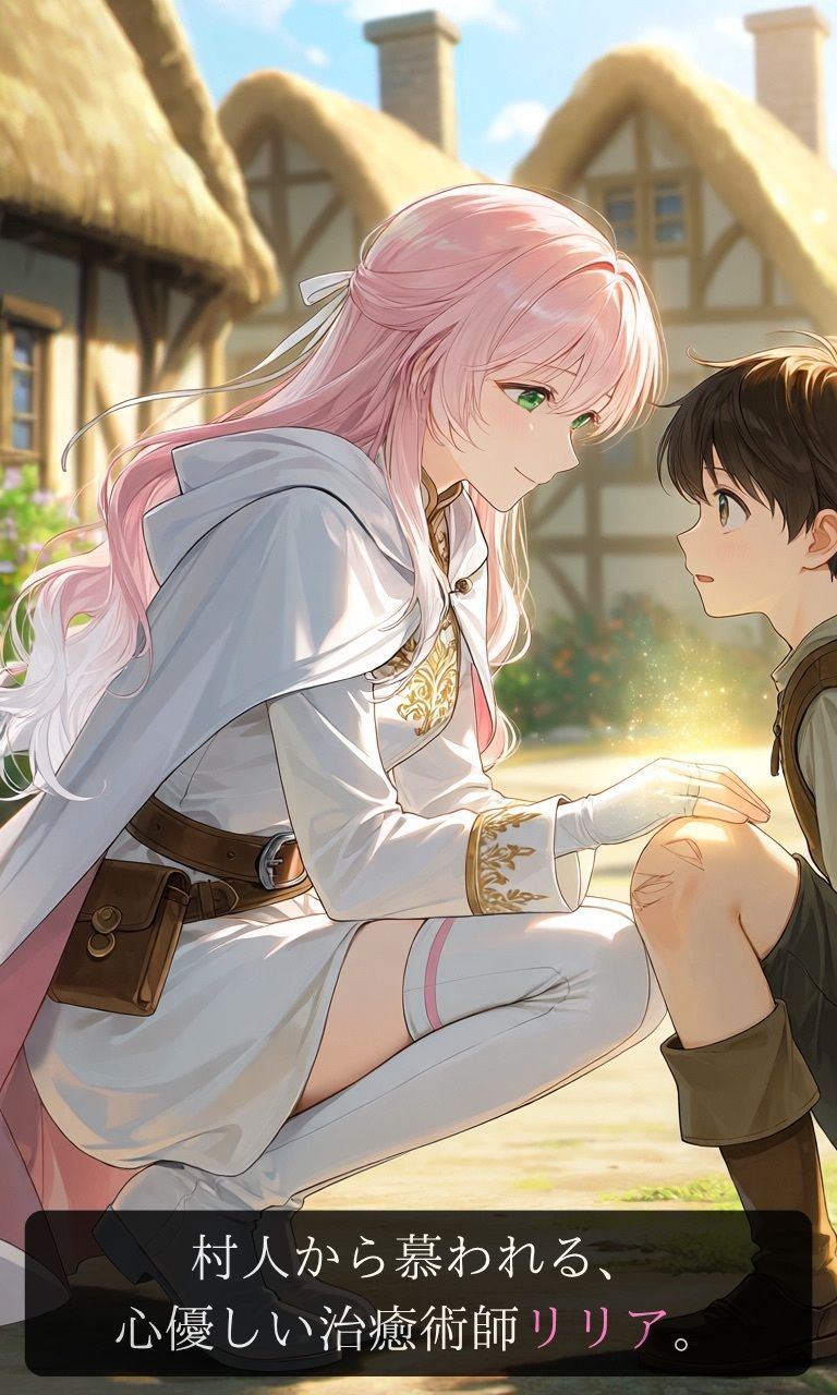 【ストーリー×イラスト｜ストーリー版】ミスティック・ブルーム-心優しい治癒術師、魔花に呼吸を奪われる秘境の花園-【ニーソックス/首絞め/ファンタジー/美少女】 サンプル2ページ目