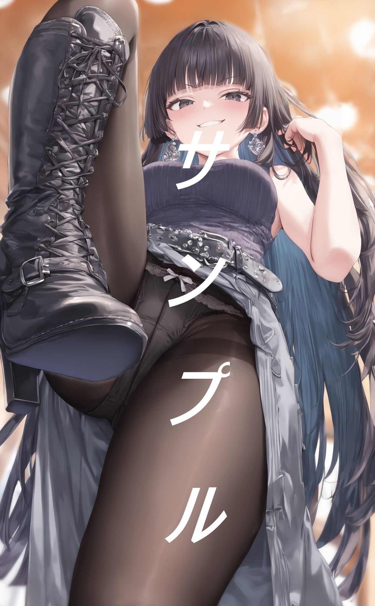 黒ストブーツ踏まれ画集 サンプル2ページ目