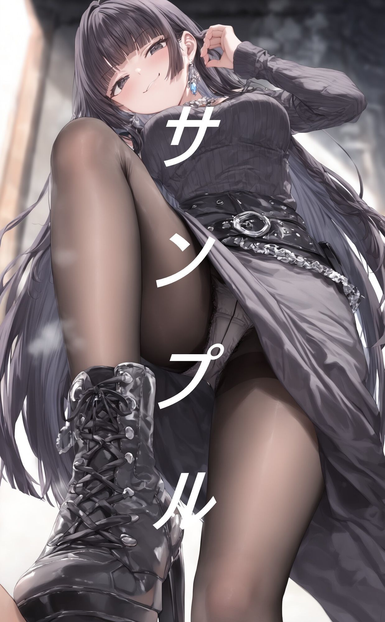 黒ストブーツ踏まれ画集 サンプル3ページ目