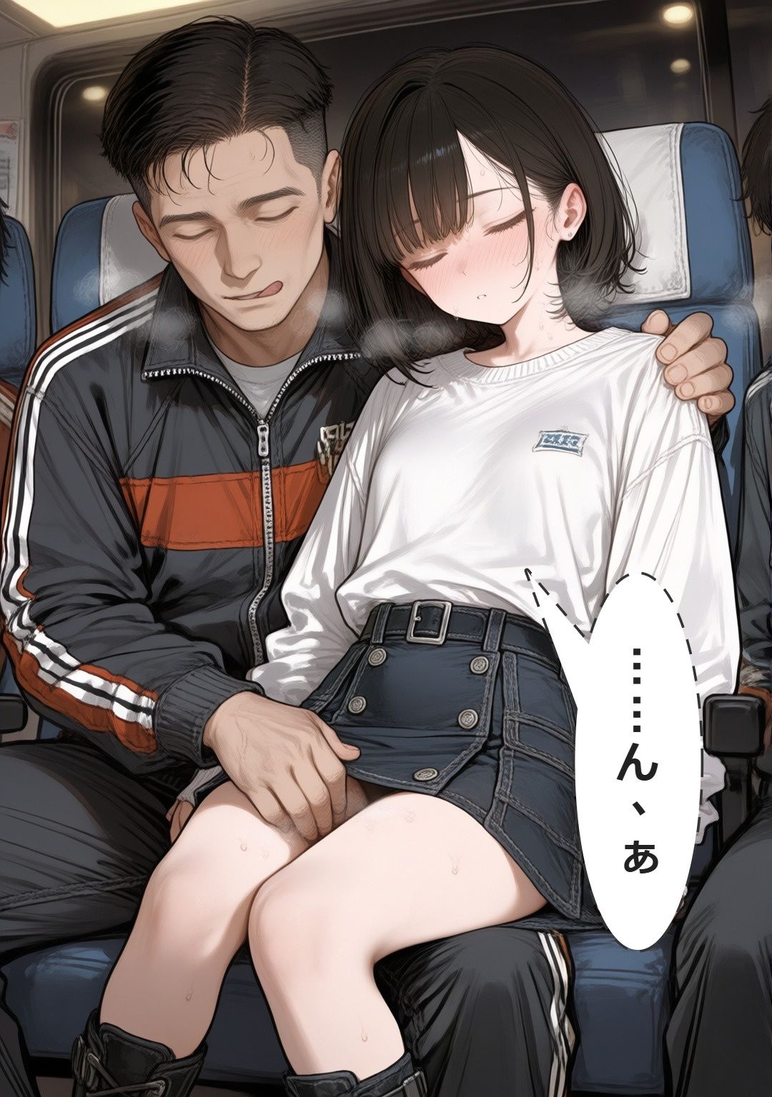 押しに弱い吉川さん、初めての夜行バスで〇漢に遭遇 サンプル9ページ目