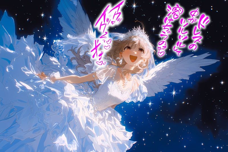 【ドレス美少女58】コズミック・エクスタシー 〜ウエディングドレスの快楽は宇宙へ〜 サンプル5ページ目