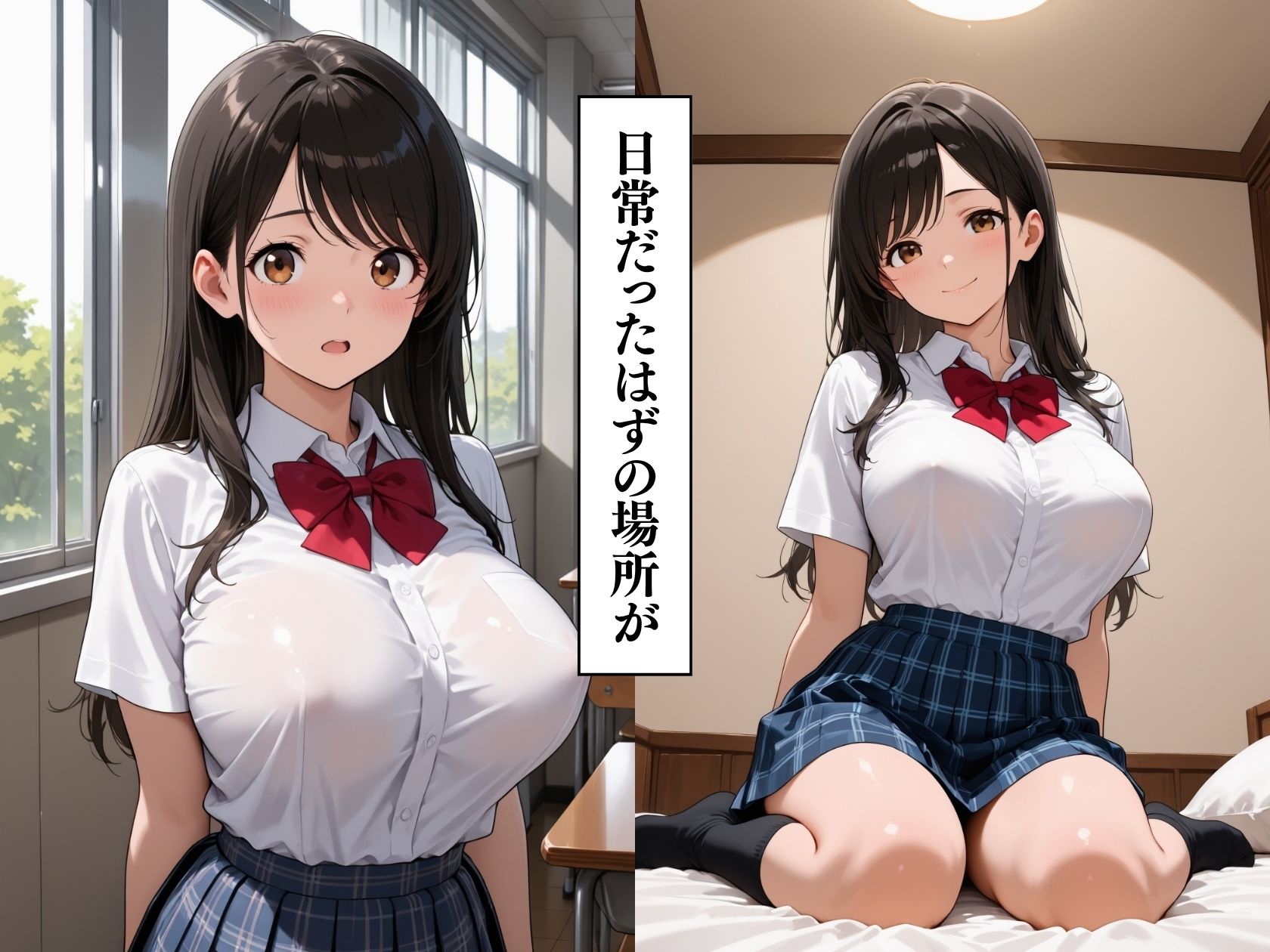 女子校生性調教 同級生と緊縛中出しSEX サンプル1ページ目
