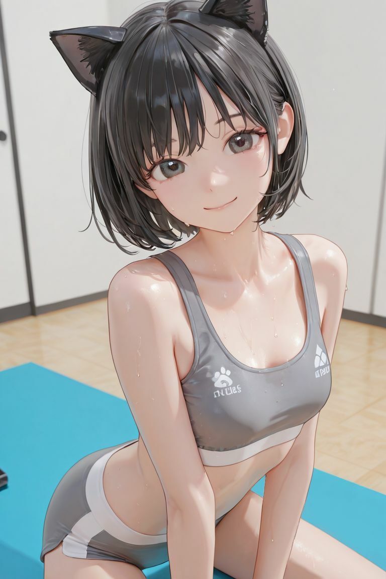 猫耳スポブラエクササイズ サンプル1ページ目