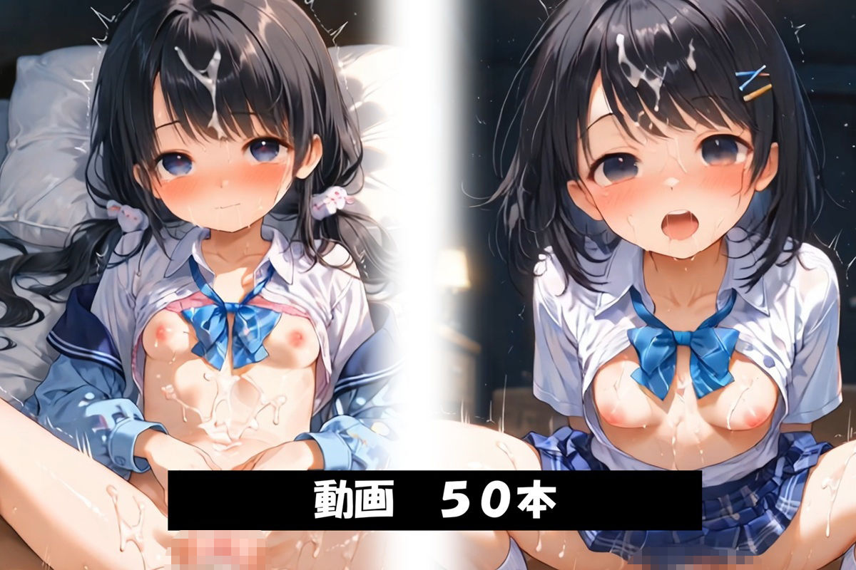 【動画50本付き】制服×大量精子 清楚系○Kに容赦ない連続ぶっかけ激ピストン サンプル3ページ目