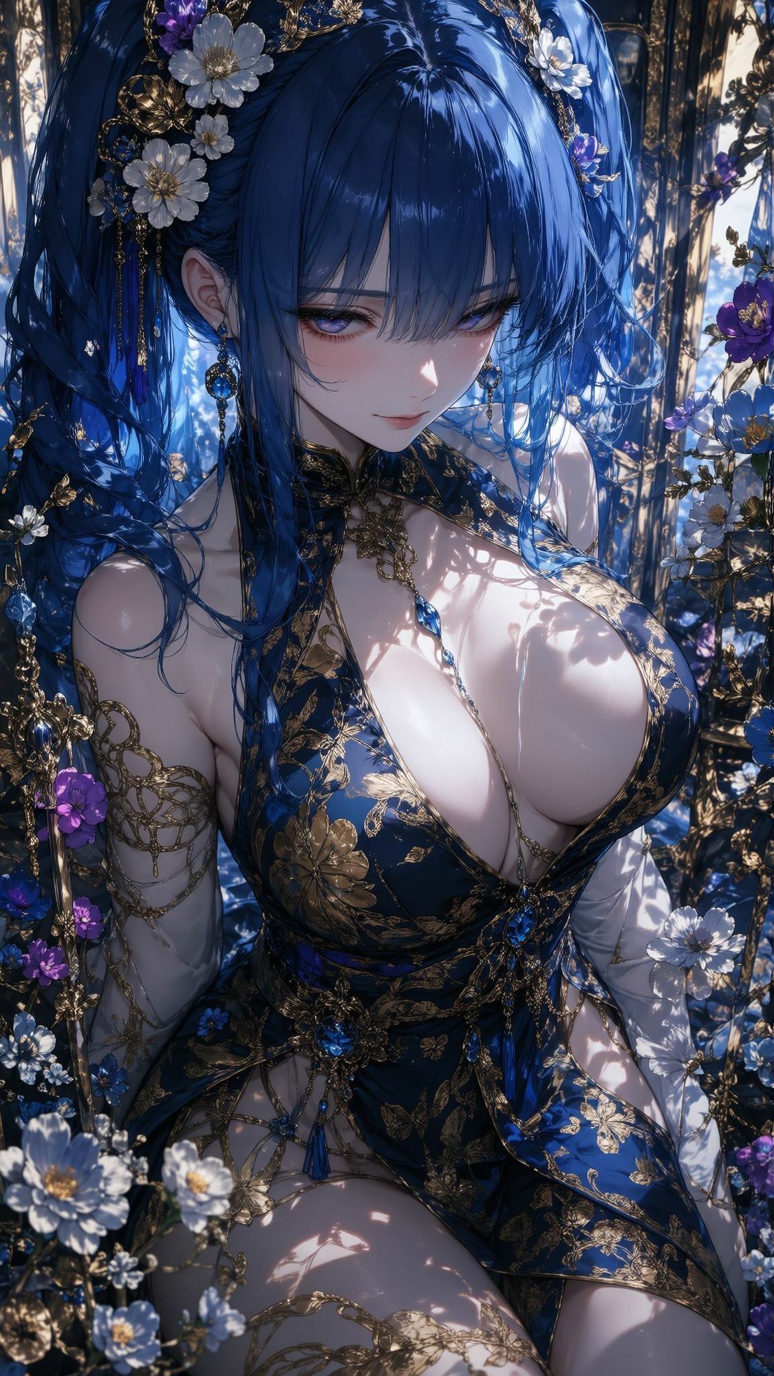 【500枚・4K超高画質】天界の女神たちと艶やかな花ざかりに魅せられる極上の美少女イラスト集【2160×3840px・PNG・縦長】神聖なる光香と最高峰の描き込みでおくる耽美なプレミアム保存版 サンプル7ページ目
