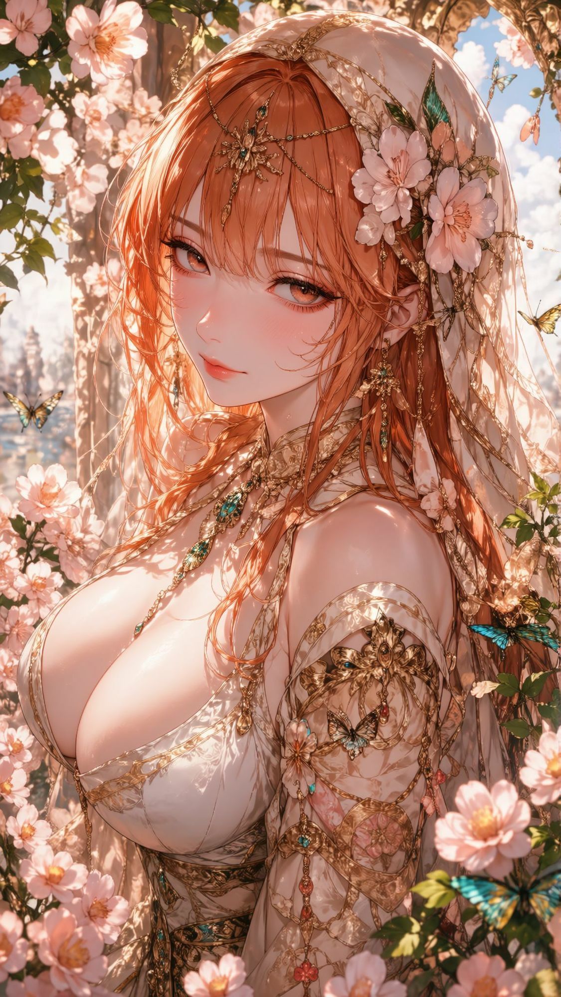 【500枚・4K超高画質】天界の女神たちと艶やかな花ざかりに魅せられる極上の美少女イラスト集【2160×3840px・PNG・縦長】神聖なる光香と最高峰の描き込みでおくる耽美なプレミアム保存版 サンプル8ページ目