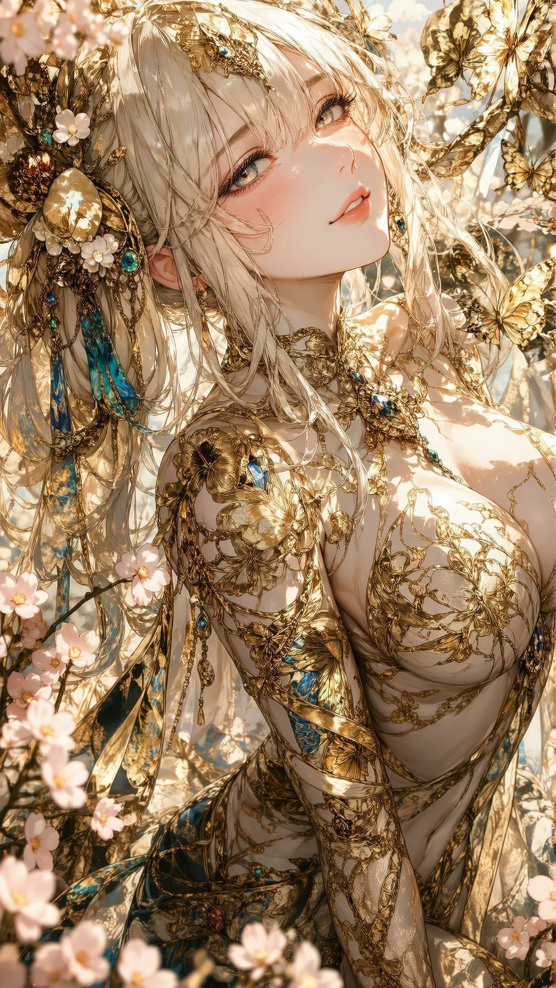 【500枚・4K超高画質】天界の女神たちと艶やかな花ざかりに魅せられる極上の美少女イラスト集【2160×3840px・PNG・縦長】神聖なる光香と最高峰の描き込みでおくる耽美なプレミアム保存版 サンプル9ページ目