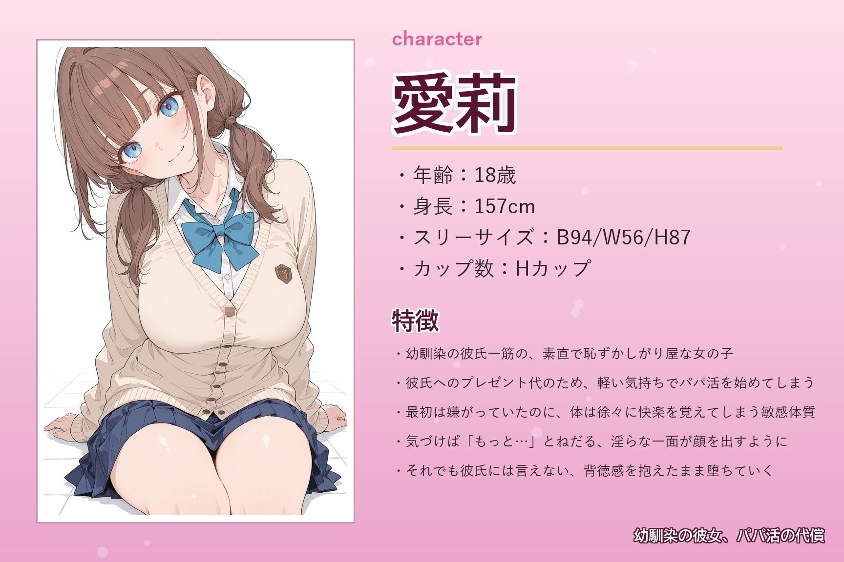 幼馴染の彼女、パパ活の代償〜彼氏へのプレゼントは寝取られ堕ちの証〜 サンプル1ページ目