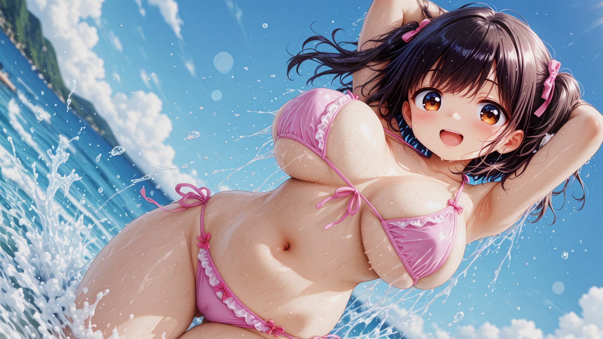 水着グラビア〜真夏のさいみんビーチ〜 サンプル1ページ目
