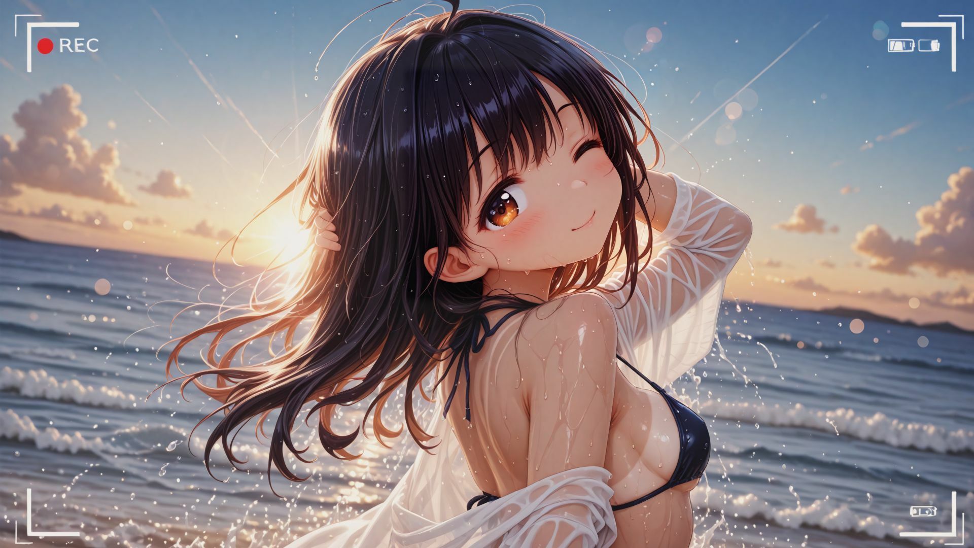 水着グラビア〜真夏のさいみんビーチ〜 サンプル2ページ目