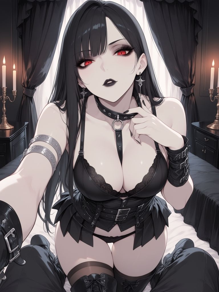 【完全女性上位】漆黒のゴシックドミナ 〜赤眼の女王様に跪く夜〜 サンプル2ページ目