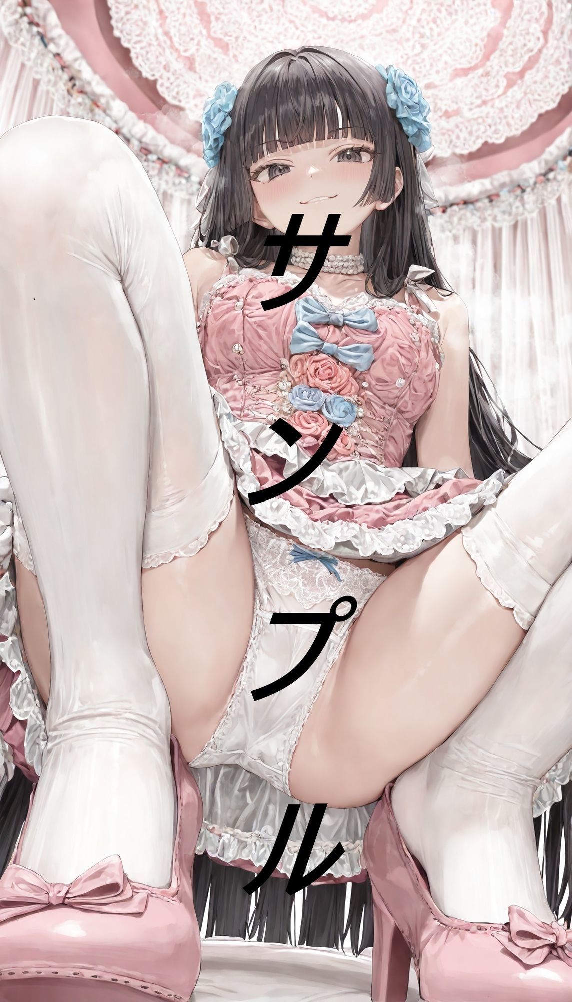黒髪姫カット姫に見下される画集 サンプル9ページ目