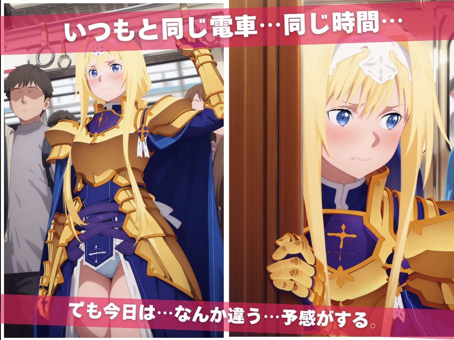 満員痴●電車肉便器化計画 ソ●ドアート・オンライン編 サンプル1ページ目