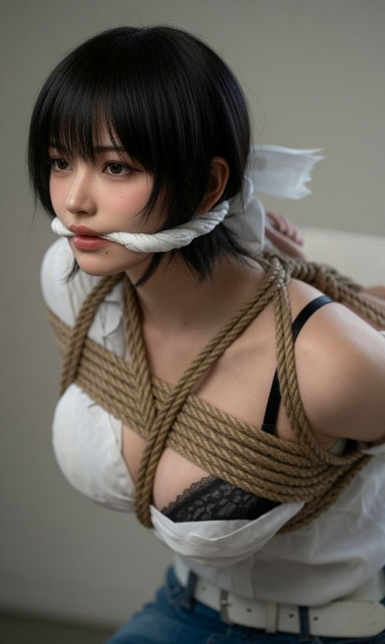 縛られた長身美脚美女（動画ver2） サンプル1ページ目