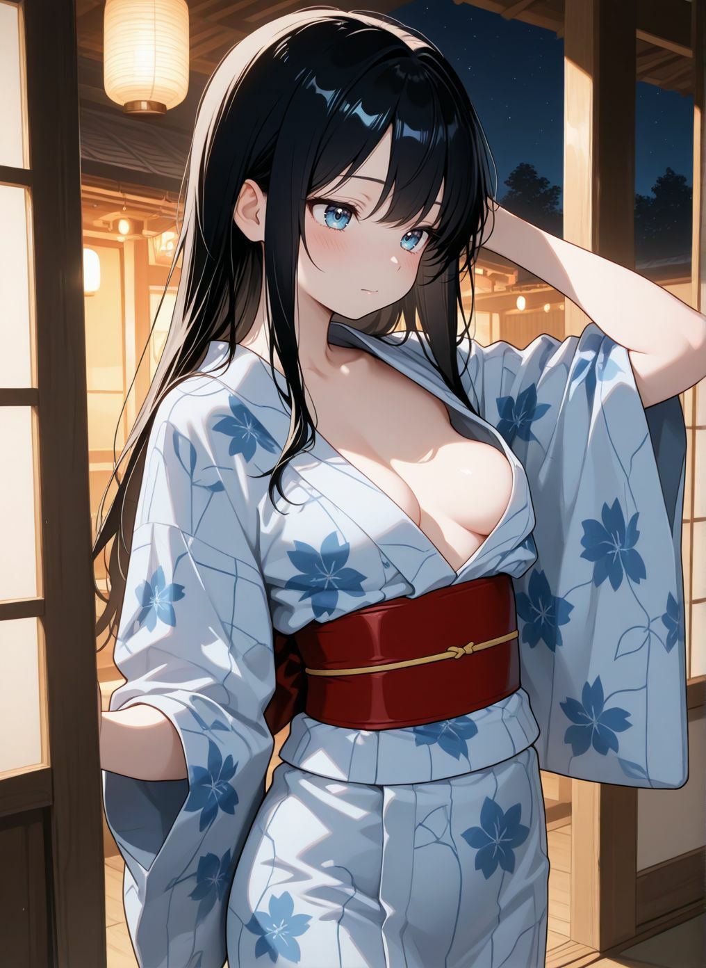 夏祭りに来ていた浴衣女子がおじさんたちに犯●れる サンプル1ページ目