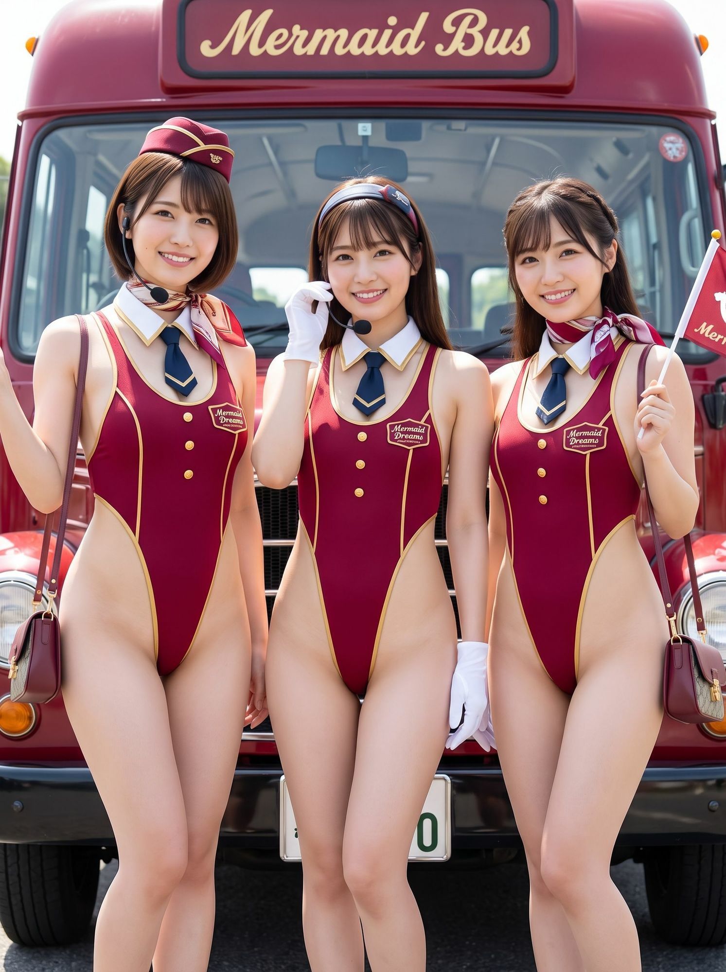 水着バスガイド写真集 サンプル1ページ目