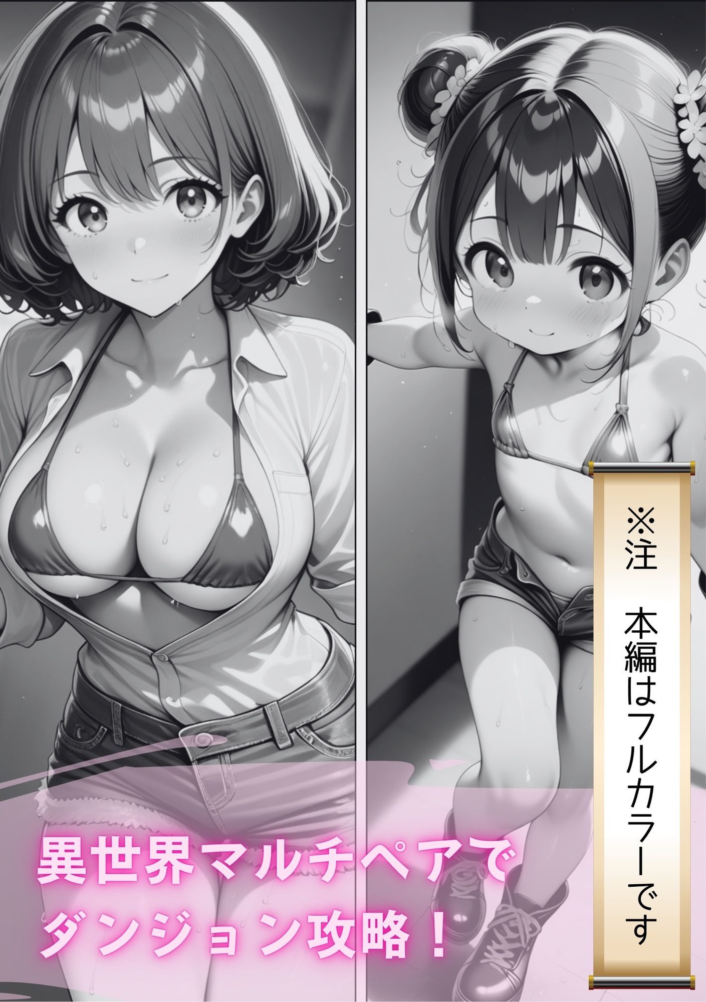 テンタクソロジーLT001:強 赤ファイター × 弱 紫ファイター サンプル1ページ目