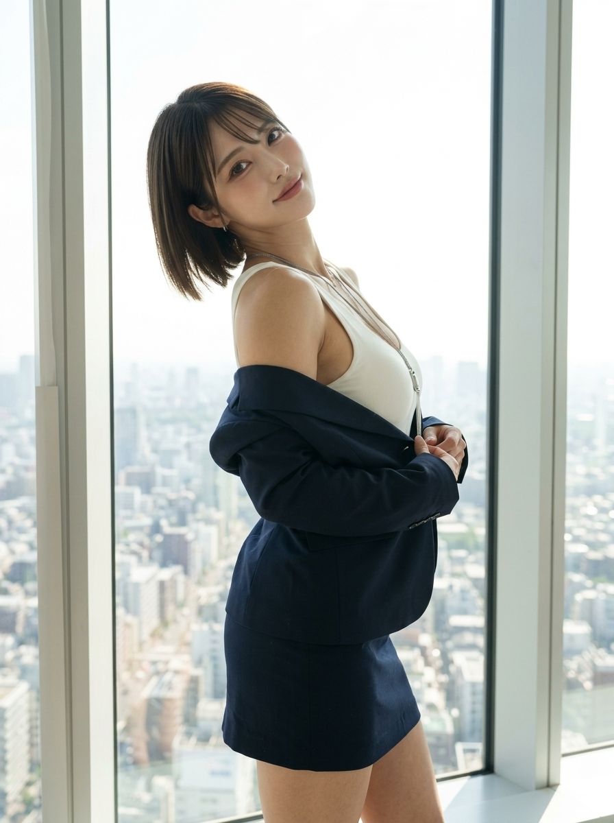 【172cm長身美脚美女】紗枝（さえ）『夏空×スーツ＆スポーツ』凛としたオフィス美女のギャップに溺れる特別写真集 サンプル2ページ目