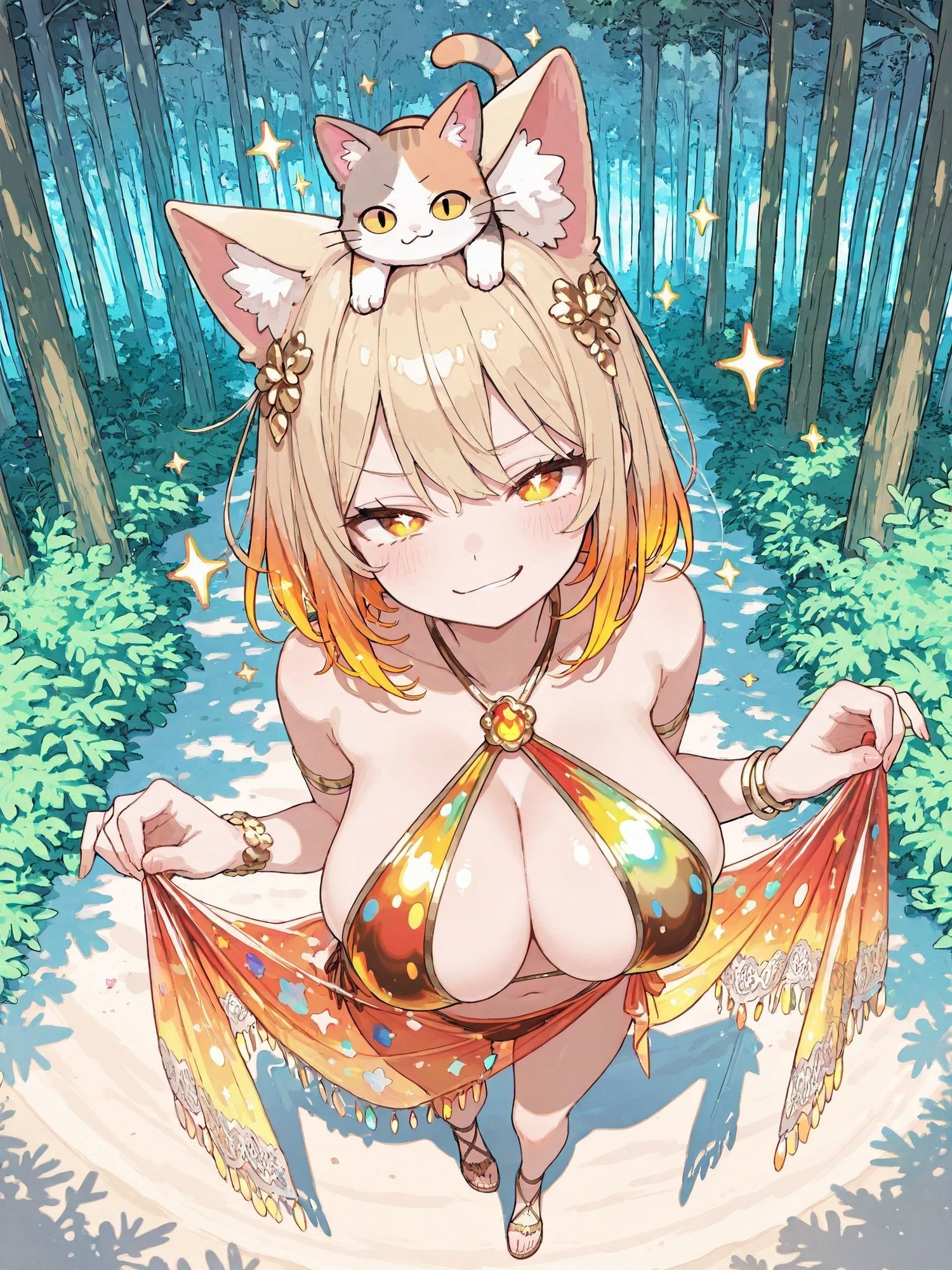 頭の上にねこが乗ってるだけなのに、反則級に可愛すぎます！1 〜猫をのせた少女のゆるふわファンタジー〜 サンプル7ページ目