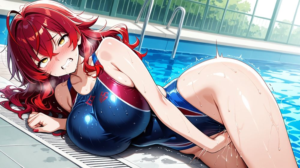 爆乳茶赤水泳美女がコーチと秘密契約で淫らな個人レッスン【4K】 サンプル5ページ目
