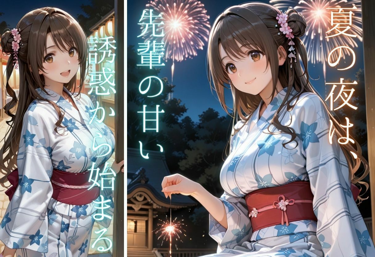 先輩との夏...花火デートからびしょ濡れ本殿SEX vol.3 サンプル4ページ目