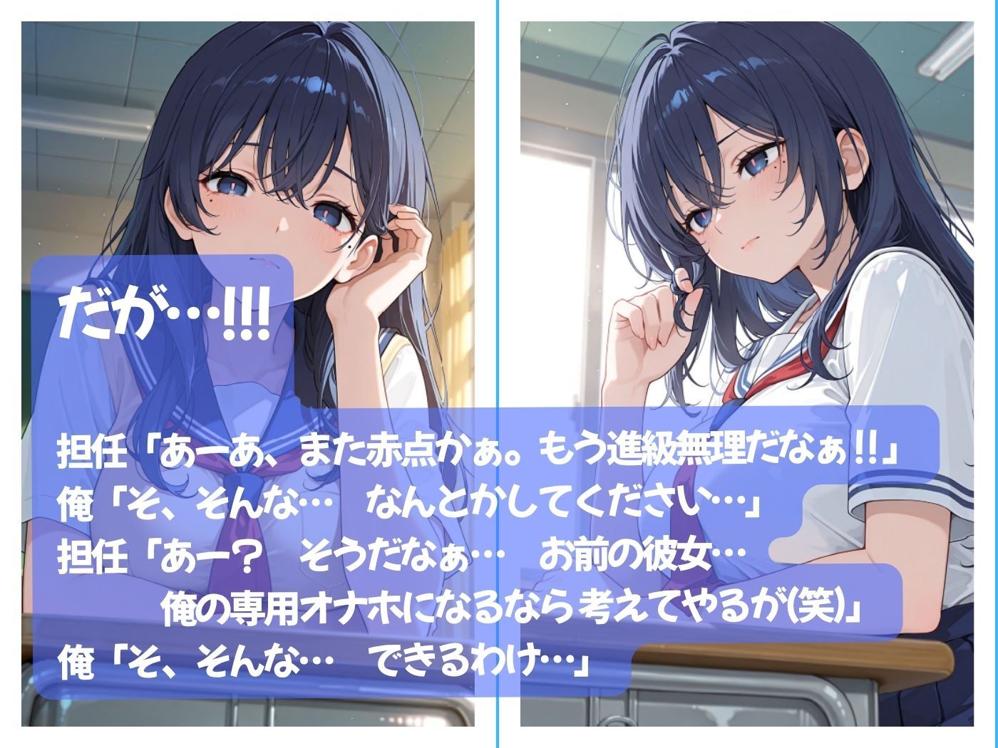優等生な俺の彼女が担任教師のオナホになった件 サンプル4ページ目