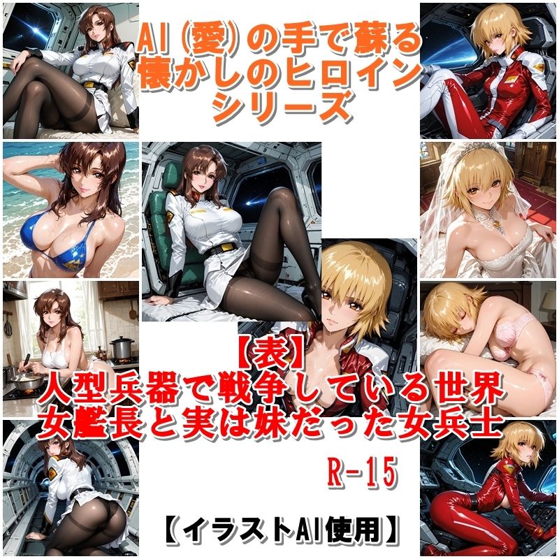 『【表】人型兵器で戦争している世界 女艦長と実は妹だった女兵士』AIの手で蘇る懐かしのヒロインシリーズ サンプル9ページ目
