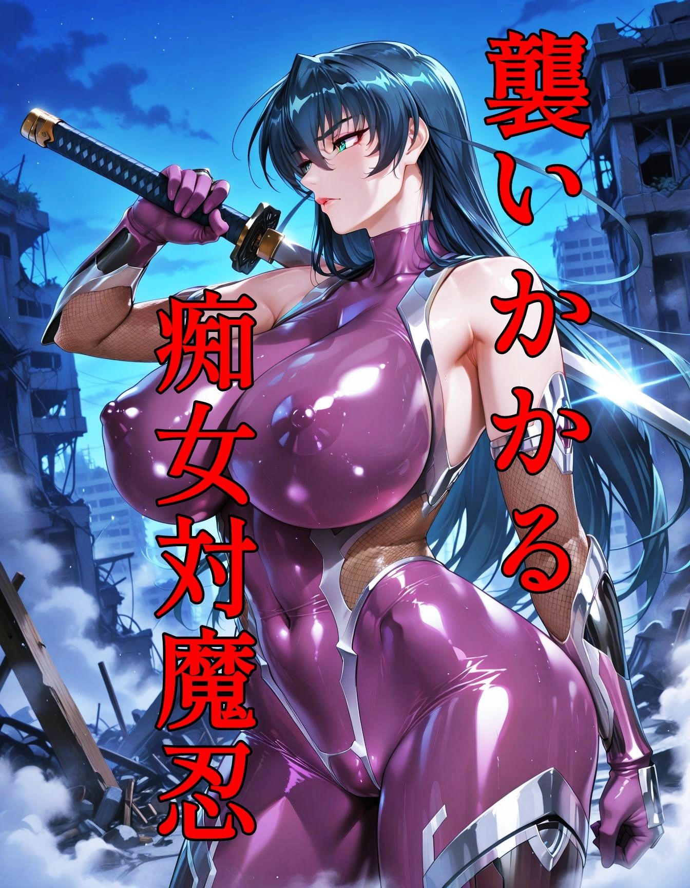 襲いかかる痴女対魔忍 サンプル1ページ目