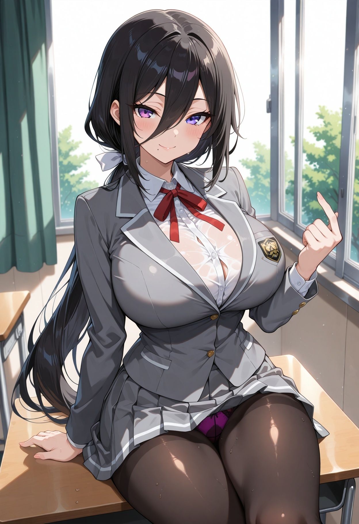 【AI CG集】生徒会孕ませハーレム 〜放課後の生徒会室は孕ませ天国〜 サンプル1ページ目