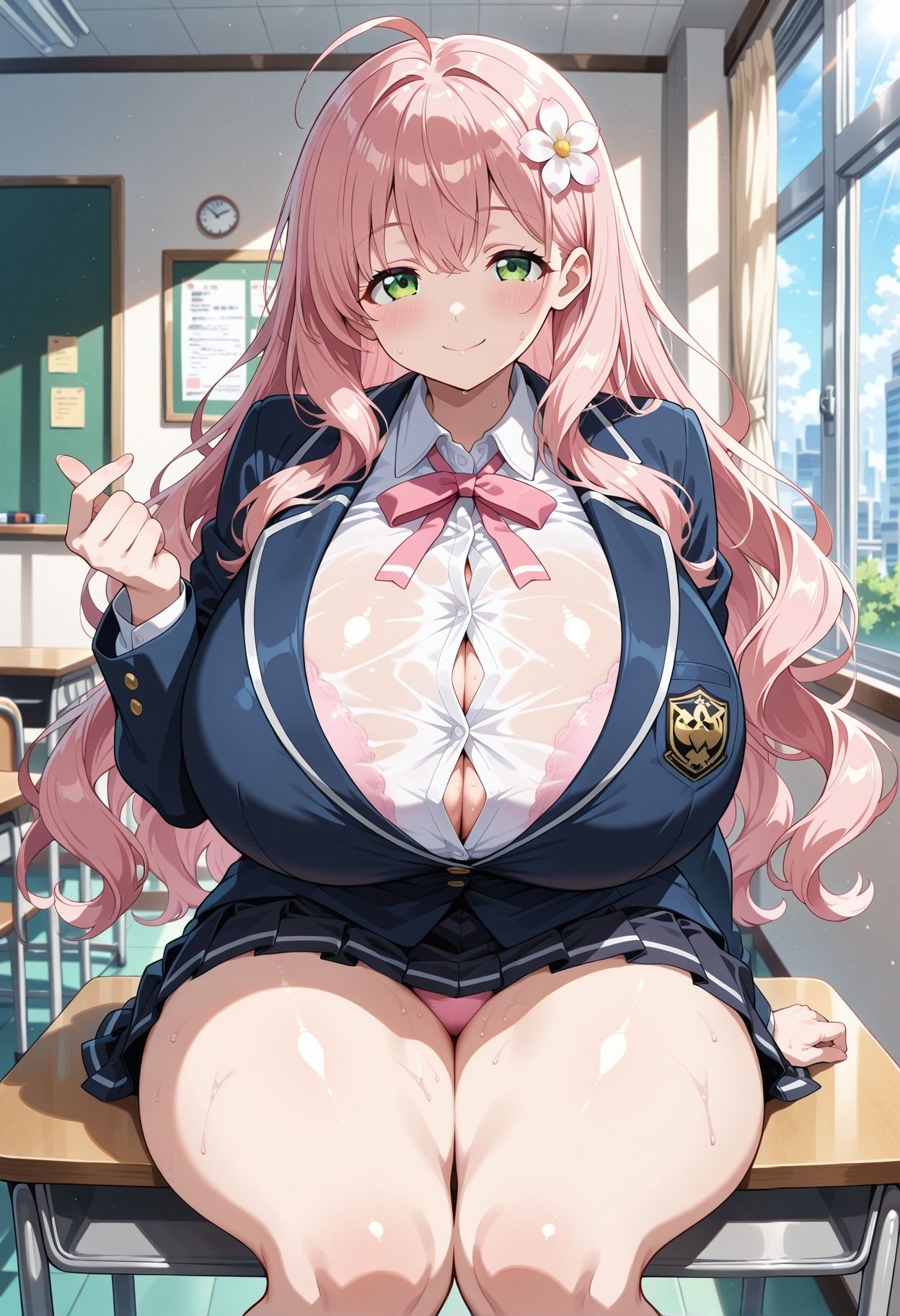【AI CG集】生徒会孕ませハーレム 〜放課後の生徒会室は孕ませ天国〜 サンプル5ページ目