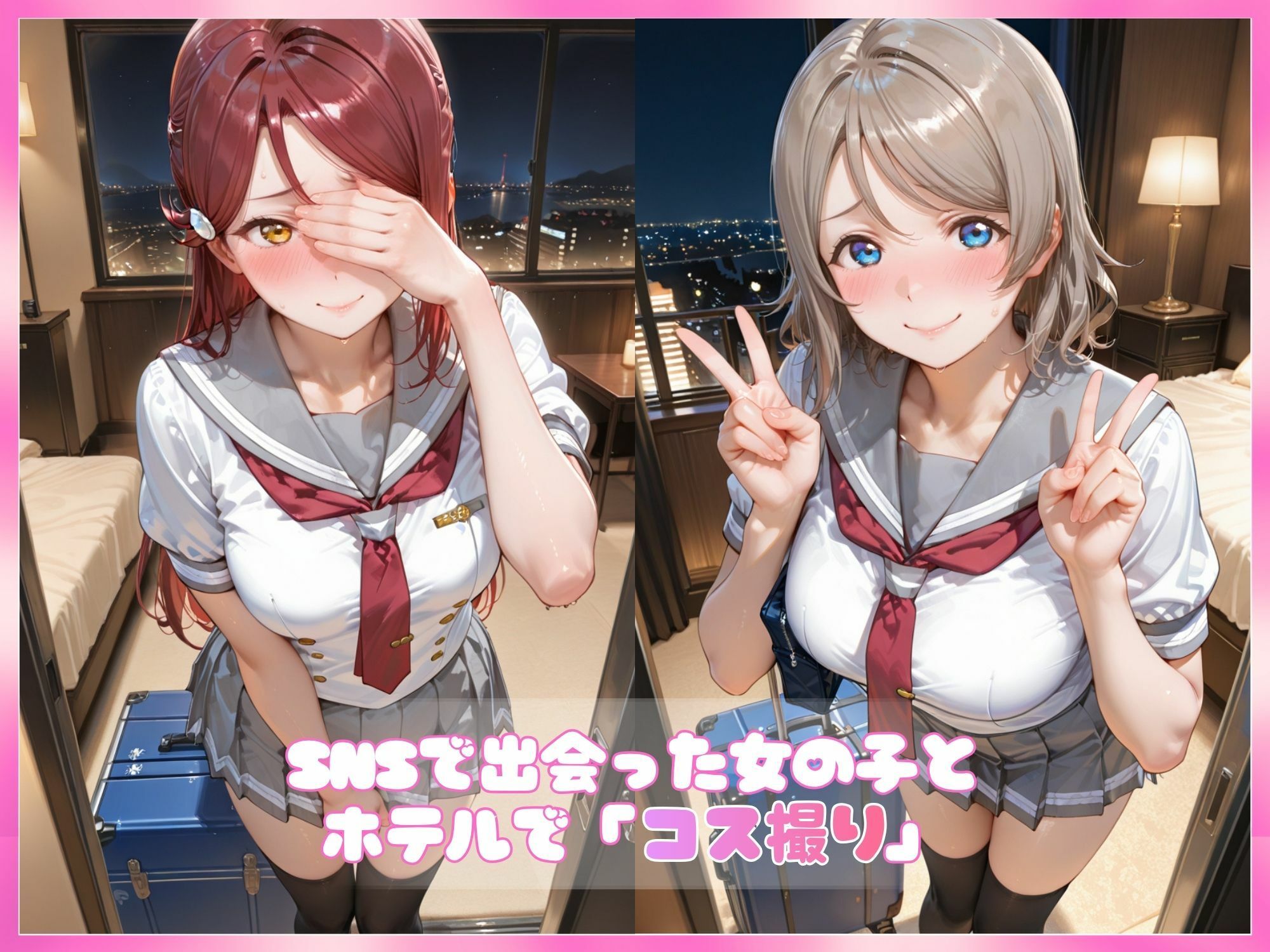 コスプレ撮るだけの約束だったのにオフパコされちゃった。 【〜り○＆よ○〜】 サンプル1ページ目