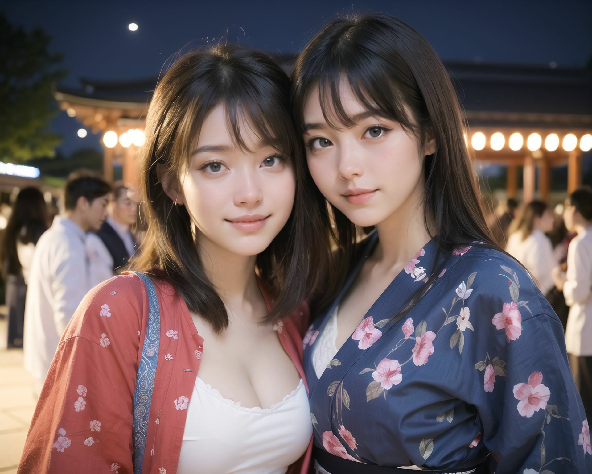 AI美少女写真集 素顔の RUNA - （7） 〜夜の提灯に溶ける、もうひとつの距離〜 サンプル7ページ目