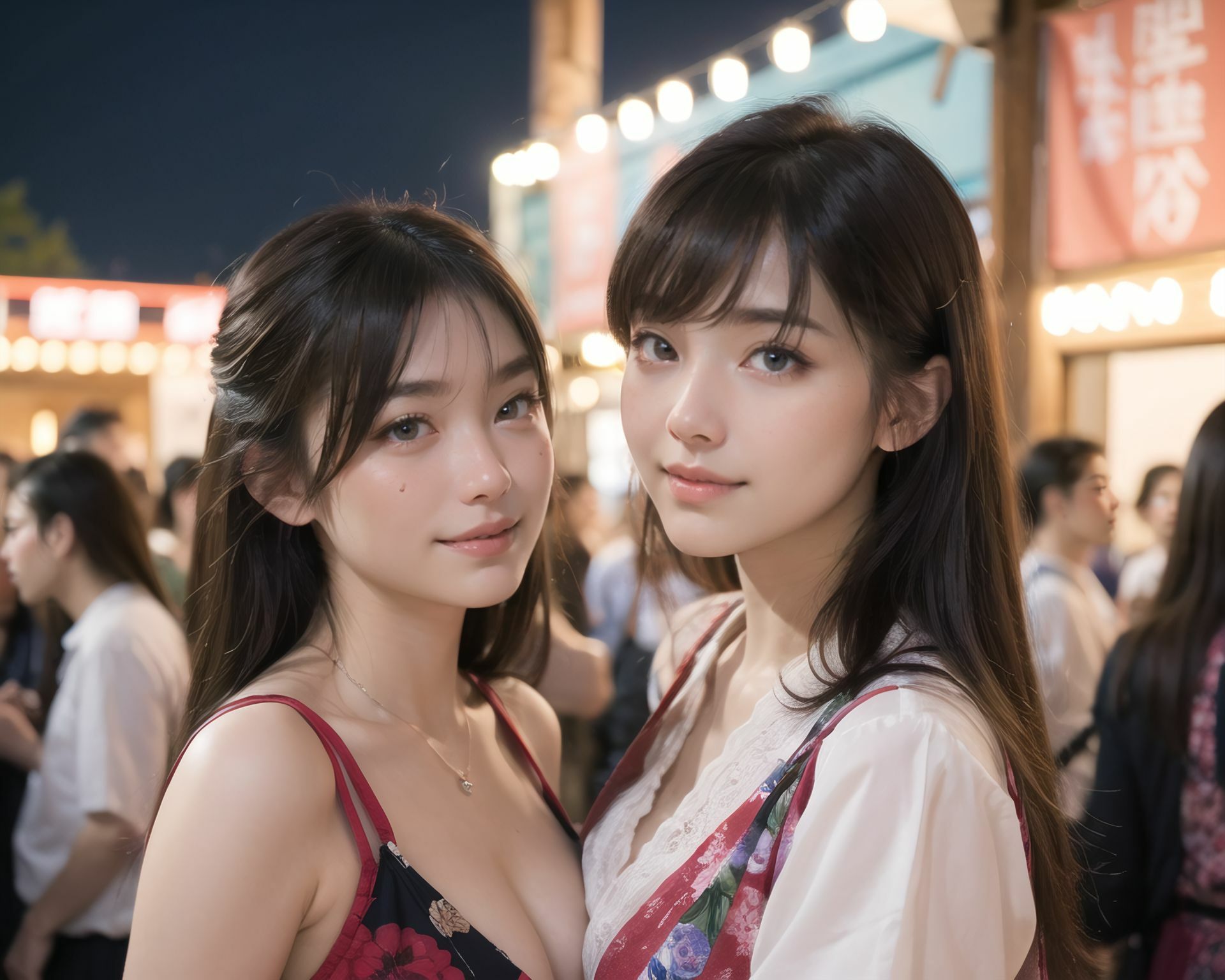 AI美少女写真集 素顔の RUNA - （7） 〜夜の提灯に溶ける、もうひとつの距離〜 サンプル9ページ目