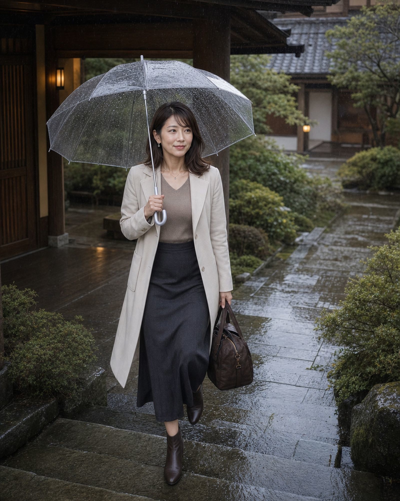 雨の温泉宿で、綾乃と。 サンプル1ページ目