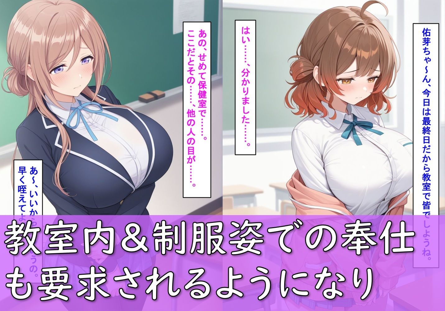 性処理委員_姫〇莉波＆花〇佑芽 サンプル6ページ目