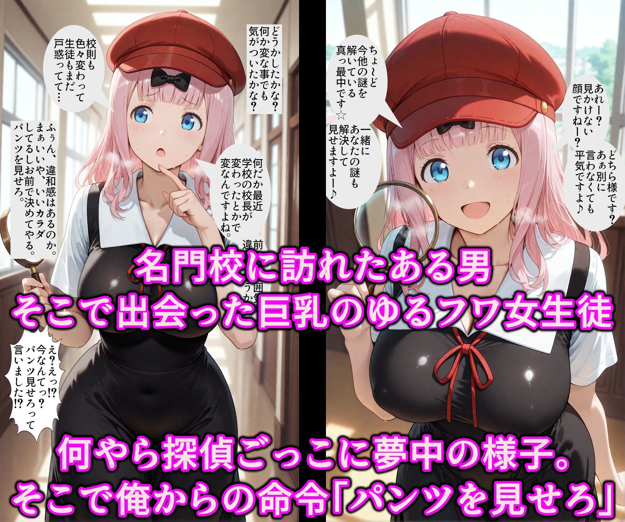 かぐや様達をエロ支配したい！！校則洗脳で生徒全員いいなり発情♪精子ベトベトでチンポ媚びる淫乱性奴 サンプル2ページ目