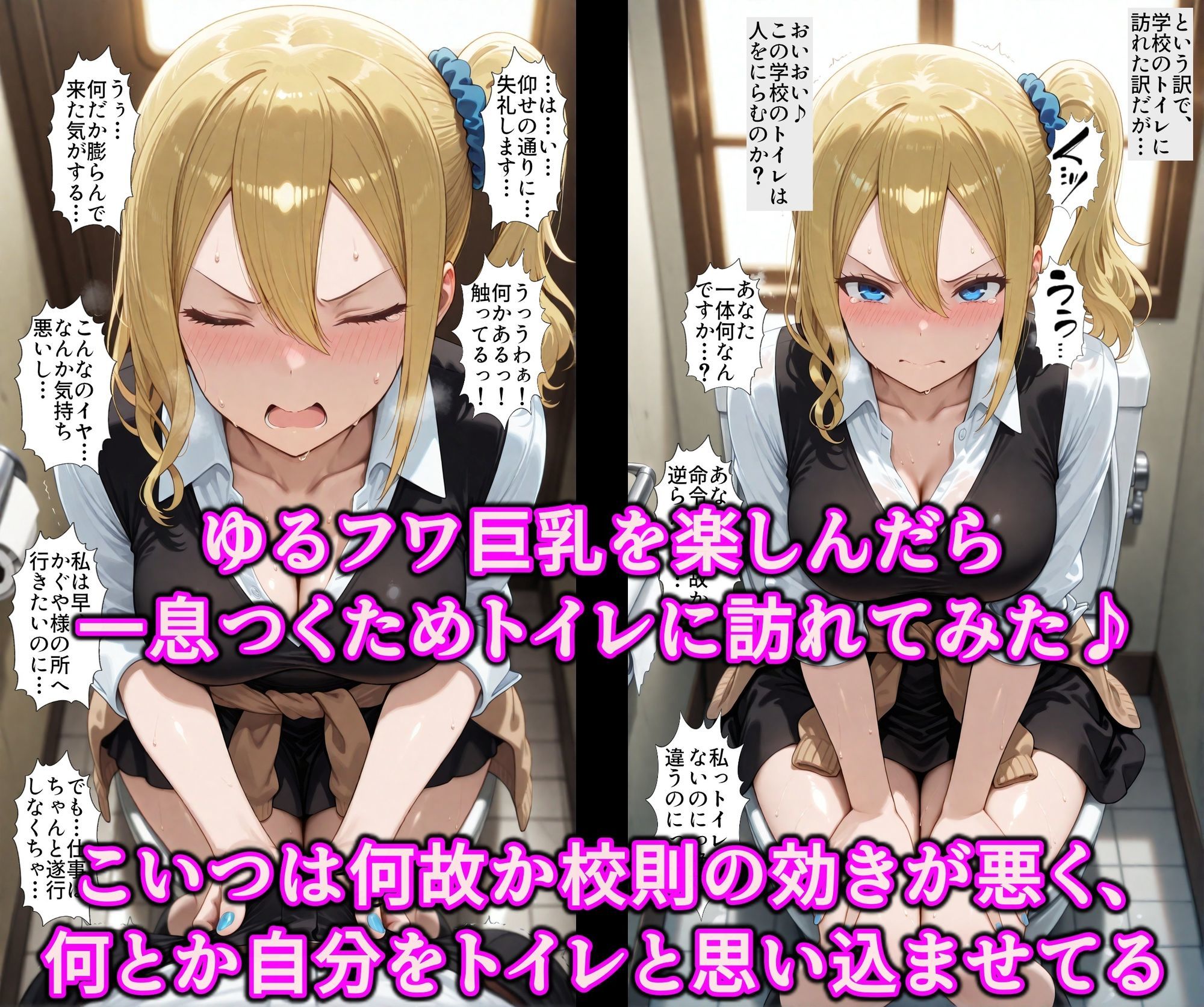 かぐや様達をエロ支配したい！！校則洗脳で生徒全員いいなり発情♪精子ベトベトでチンポ媚びる淫乱性奴 サンプル5ページ目