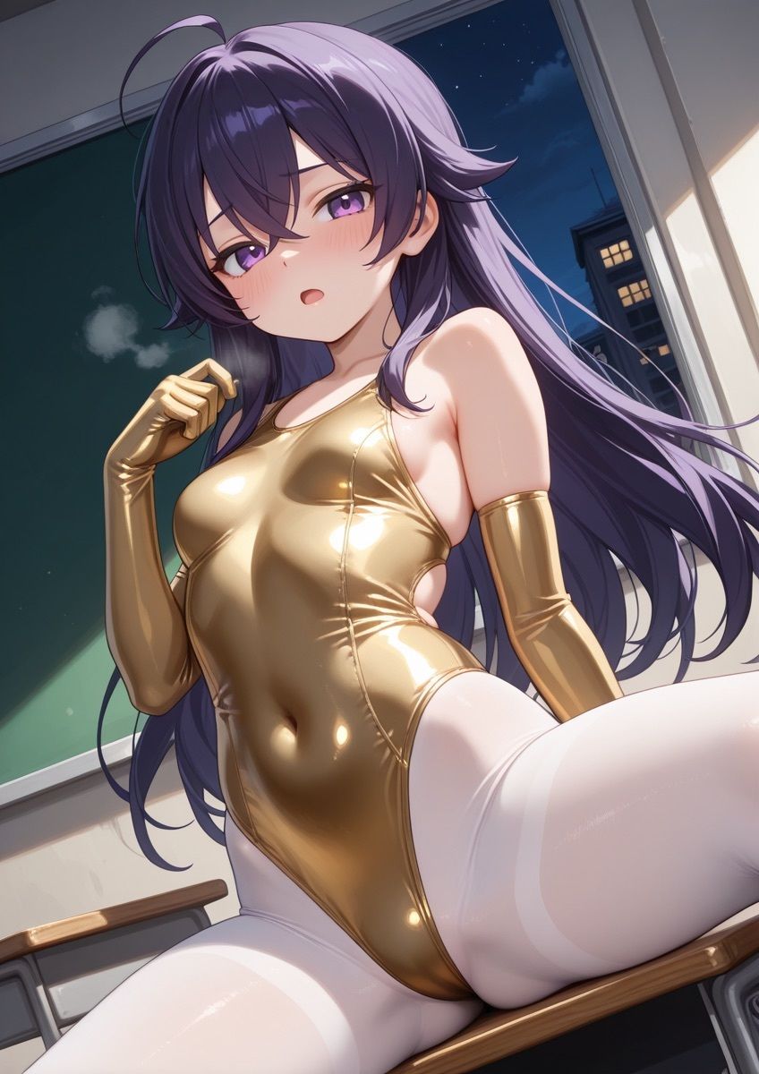 水着タイツの女の子が学校で誘惑するやつ 1 サンプル4ページ目
