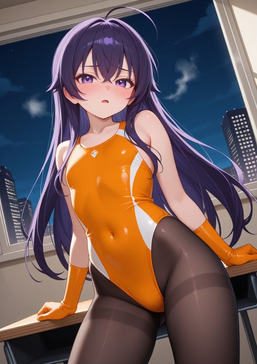 水着タイツの女の子が学校で誘惑するやつ 1 サンプル7ページ目
