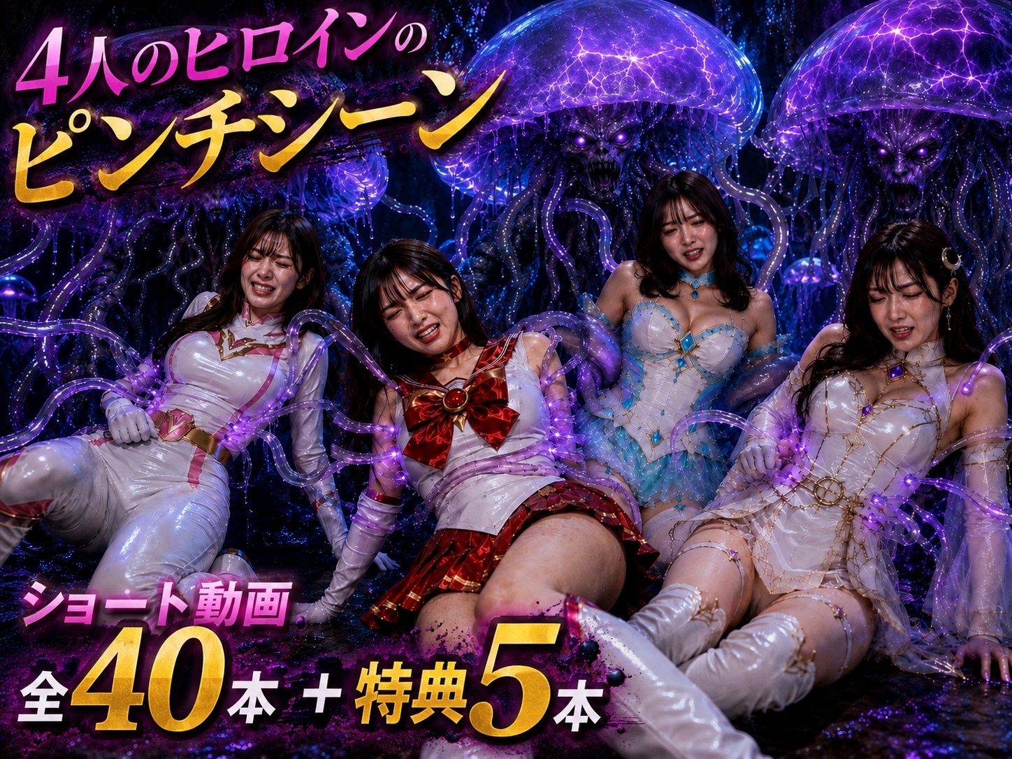 特撮ヒロイン絶体絶命！〜クラゲ怪人の触手地獄〜 サンプル1ページ目